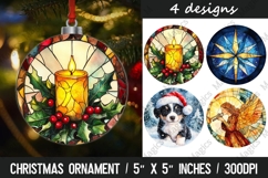 Christmas Ornaments Round Design, Christmas PNG Sublimation Product Image 1