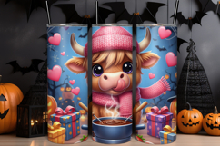Cute Cow Halloween Tumbler Wrap Product Image 1