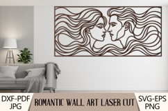 Romantic Wall Art Laser Cut File | Couple Love SVG Decor Product Image 1