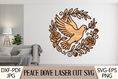 Peace Dove Laser Cut SVG Product Image 1