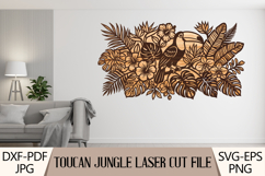 Toucan Jungle Laser Cut File Product Image 1