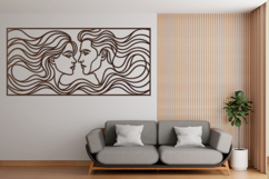 Romantic Wall Art Laser Cut File | Couple Love SVG Decor Product Image 2