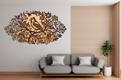 Floral Bird Nest SVG Laser Cut Design Product Image 2