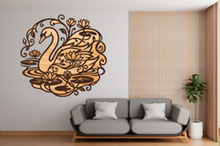 Elegant Swan Laser Cut SVG Product Image 2