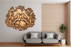 Floral Love Birds Laser Cut Product Image 2