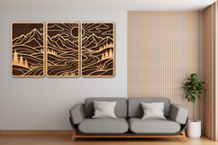 Scenic Mountain Triptych SVG Laser Cut File |Wooden Decor Product Image 4