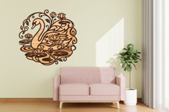 Elegant Swan Laser Cut SVG Product Image 3
