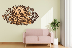 Floral Bird Nest SVG Laser Cut Design Product Image 3