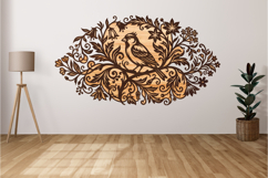 Floral Bird Nest SVG Laser Cut Design Product Image 4