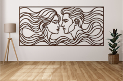 Romantic Wall Art Laser Cut File | Couple Love SVG Decor Product Image 4