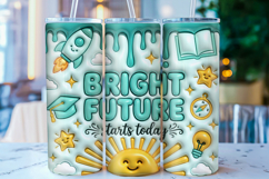Bright Future Graduation Tumbler Wrap PNG Product Image 1