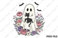 Ghost And Cat Png Cute Cats Halloween Product Image 2