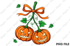 Pumpkin Cherries Autumn Girly png Product Image 2