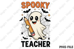 Spooky Teacher Png, Halloween Png Product Image 1