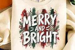 Merry and Bright PNG, Preppy Merry Coquette Christmas PNG Product Image 2
