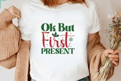 Ok But First Present| Christmas SVG Design Product Image 2