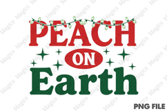 Peach On Earth Sublimation Christmas Design Product Image 1