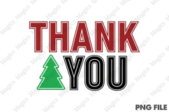 Thank You Christmas Sublimation Design Product Image 1