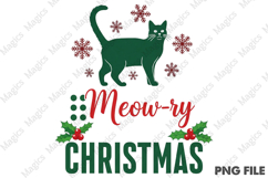 Meow Christmas Sublimation Design Product Image 2