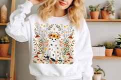 Boho Halloween Ghost png,Halloween sublimation png Product Image 3