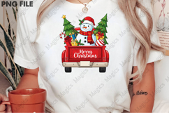 Merry Christmas Santa Snowman Tree Truck Product Image 2