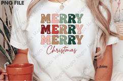 Merry Christmas Retro Sublimation Design Product Image 2