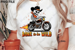 Bone to Be Wild PNG, Funny Halloween Skeleton Png, Product Image 2
