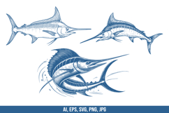 Marlin Fish Vector SVG Bundle Product Image 3