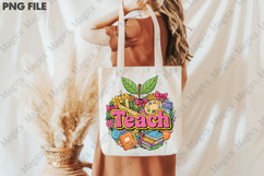 Teach Apple Bow Watercolor PNG Product Image 2