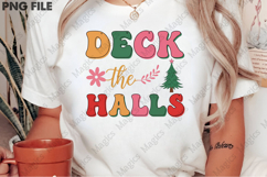 Deck Halls Retro Christmas Sublimation Design Product Image 2