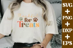 Thankful For Treats - Thanksgiving Dog Bandana svg Product Image 1
