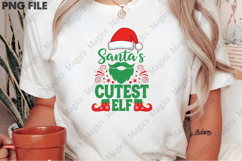 Santas Cutest Elf Christmas Sublimation Product Image 2