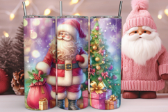 3d Christmas Santa Tumbler Wrap Product Image 1