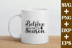 Believe In The Season SVG, Funny Christmas SVG Product Image 2