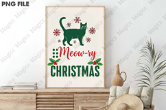 Meow Christmas Sublimation Design Product Image 3