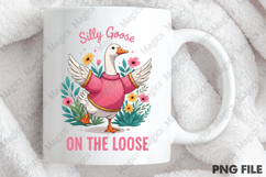 Silly Goose in Pink Sweater PNG Product Image 3