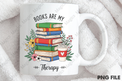 Book Are My Therapy Reading PNG Product Image 3