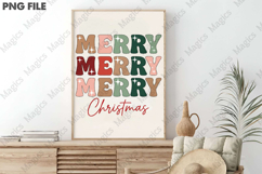 Merry Christmas Retro Sublimation Design Product Image 3