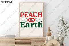 Peach On Earth Sublimation Christmas Design Product Image 3