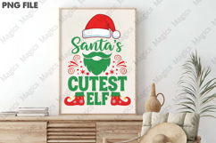 Santas Cutest Elf Christmas Sublimation Product Image 3