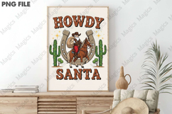 Howdy Santa Christmas Western Cowboy PNG Product Image 3