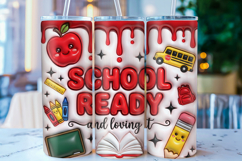 School Ready Back to School Tumbler Wrap PNG Product Image 1