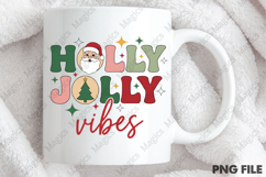 Holly Jolly Vibes Retro Christmas Sublimation Product Image 4