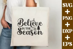 Believe In The Season SVG, Funny Christmas SVG Product Image 1