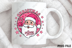 Christmas Vibes Print Template Black Santa Product Image 4