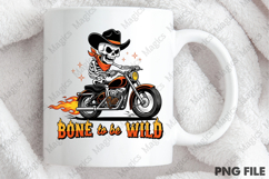 Bone to Be Wild PNG, Funny Halloween Skeleton Png, Product Image 4