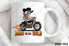 Bone to Be Wild PNG, Funny Halloween Skeleton Png, Product Image 4