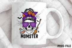 Messy Bun Momster Png, Funny Halloween Mom Png Product Image 4