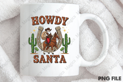 Howdy Santa Christmas Western Cowboy PNG Product Image 4