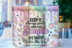 3D Inflated Summer Sweet Tumbler Wrap PNG Product Image 1